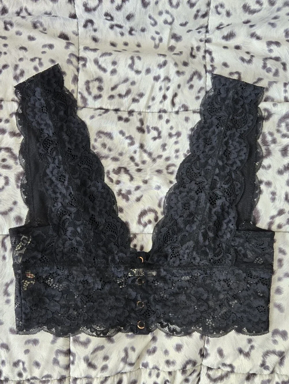 Free People Black Lace Bralette Sz S